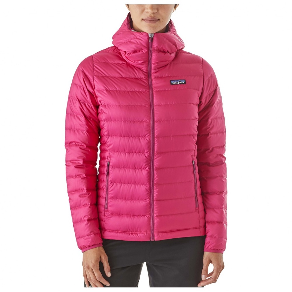Pink Patagonia Down Sweater Hoody